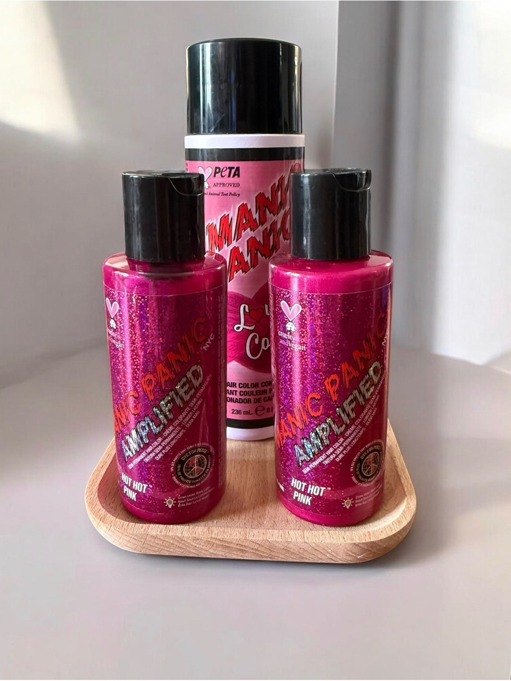 NEW SEALED Manic Panic Amplified Hot Pink Hair Color & Conditioner Bundle